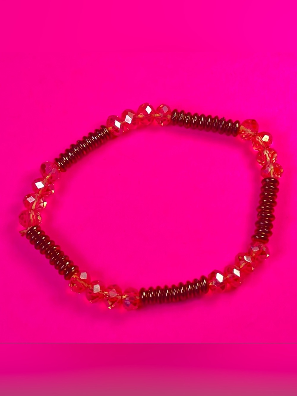 SHEIN Champagne Beaded Stretch Bracelet